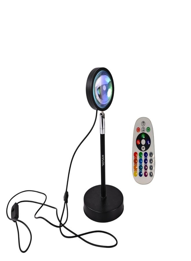 HYLOL Sunset Projector Light - 16 Color LED Light with Remote, Desk Lamp Projection Rainbow Night Light, 180° Rotation Romantic Lamp Light (Night Lamp Light) - Image 1